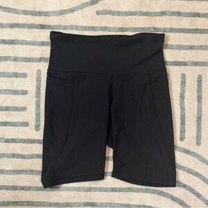 Old Navy Black High-Rise Bike Shorts with Side Pockets
